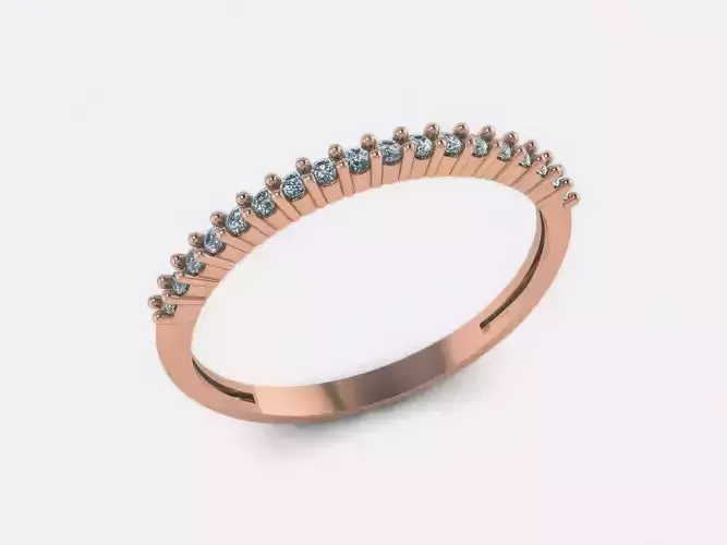 Diamond Band Ring 3D print model