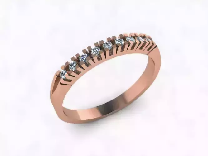 Diamond Band Ring 3D print model