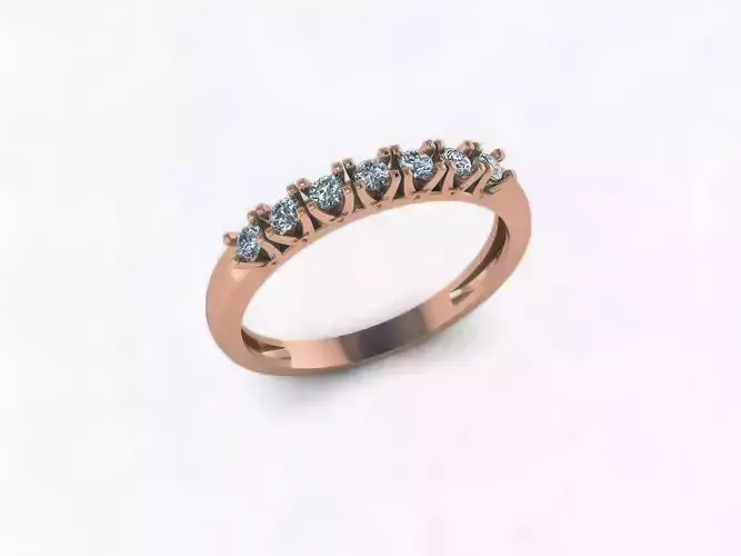 Diamond Band Ring 3D print model