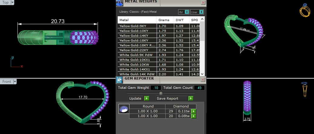 Diamond Hoops Earrings 3D print model_3