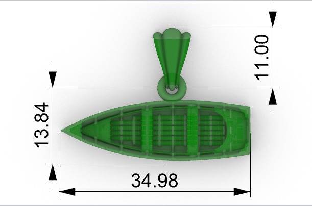 Boat Pendant 3D print model_14