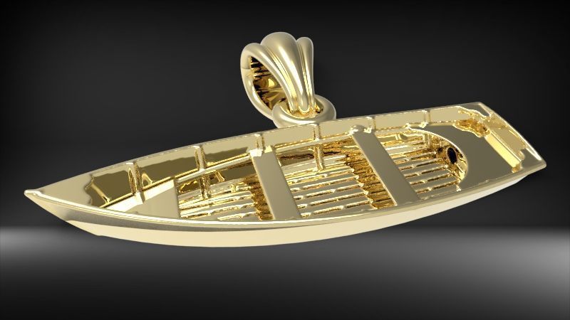 Boat Pendant 3D print model_10