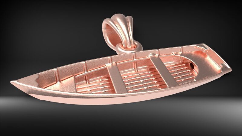 Boat Pendant 3D print model_17
