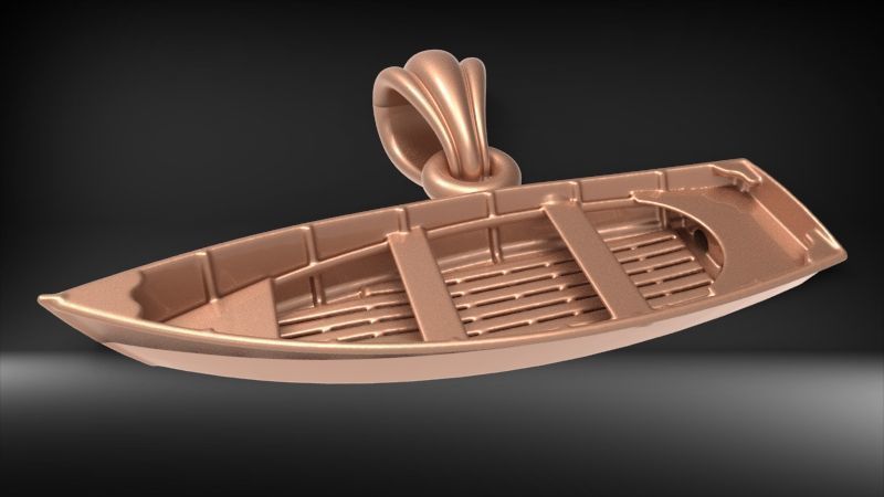Boat Pendant 3D print model_9