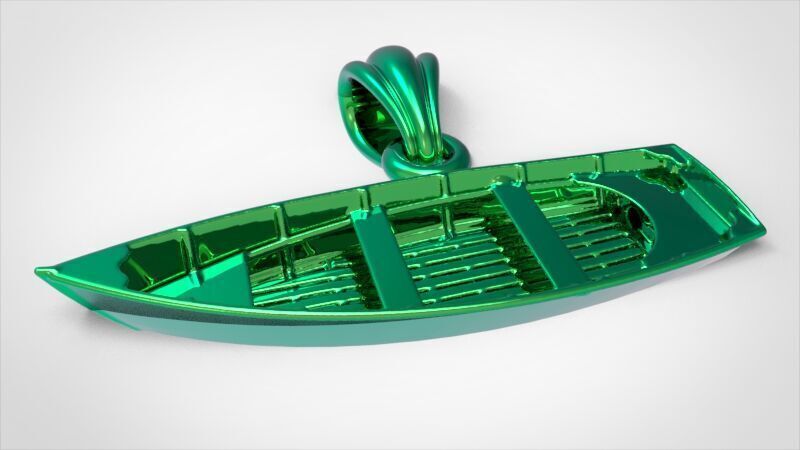 Boat Pendant 3D print model_5