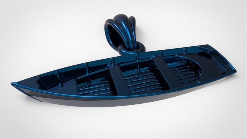 Boat Pendant 3D print model_18