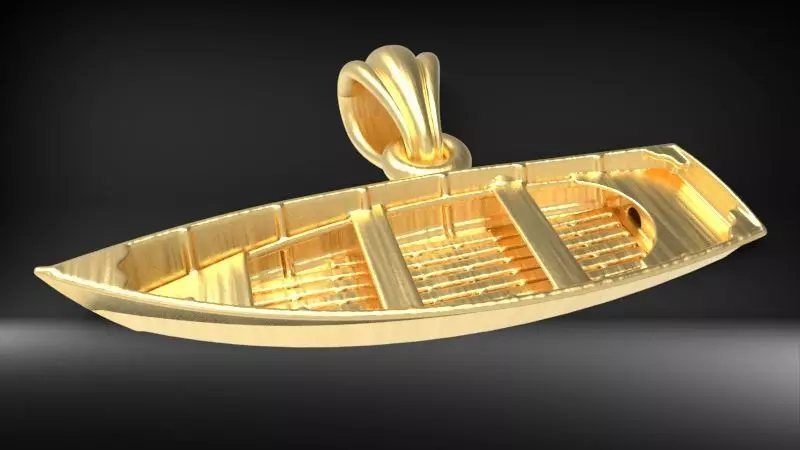 Boat Pendant 3D print model_0
