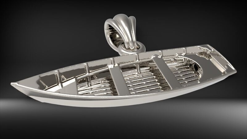Boat Pendant 3D print model_6