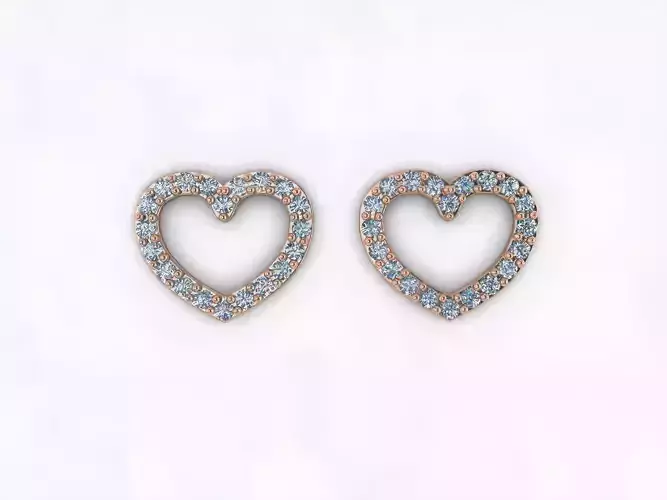 Diamond Studs Earrings 3D print model