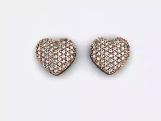 Diamond Studs Earrings 3D print model