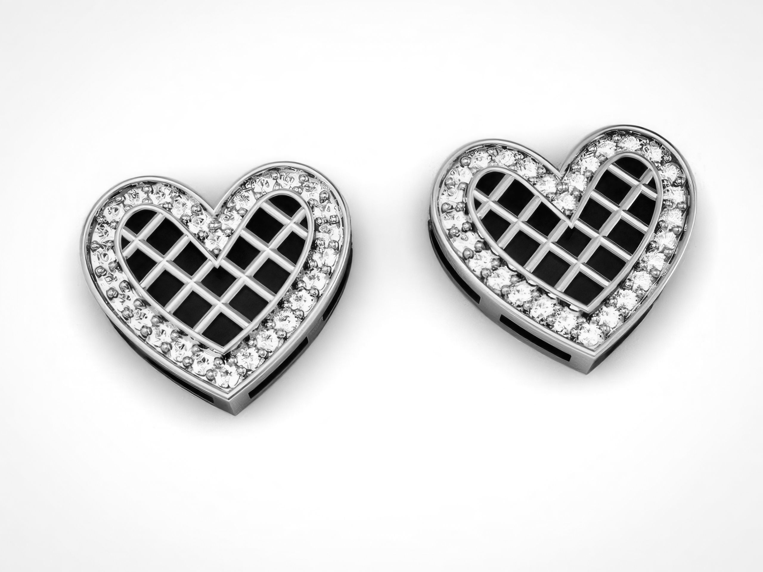 Diamond Studs Earrings 3D print model_2