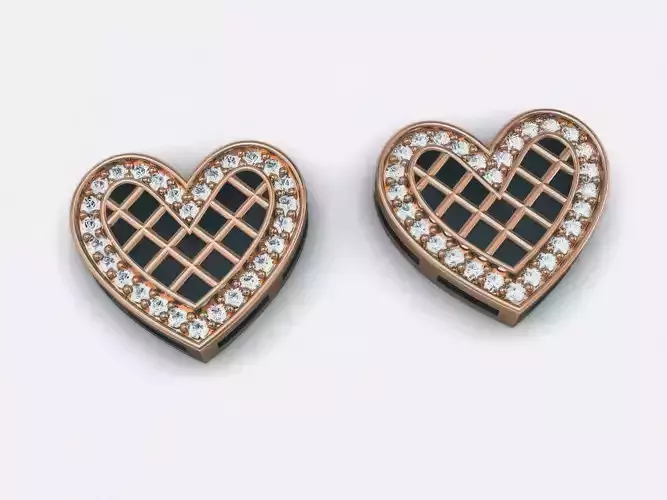 Diamond Studs Earrings 3D print model
