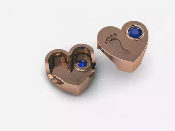 Heart Paw Charm Pendant Necklace