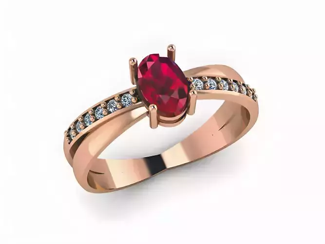 Solitaire Diamond Ring 3D print model