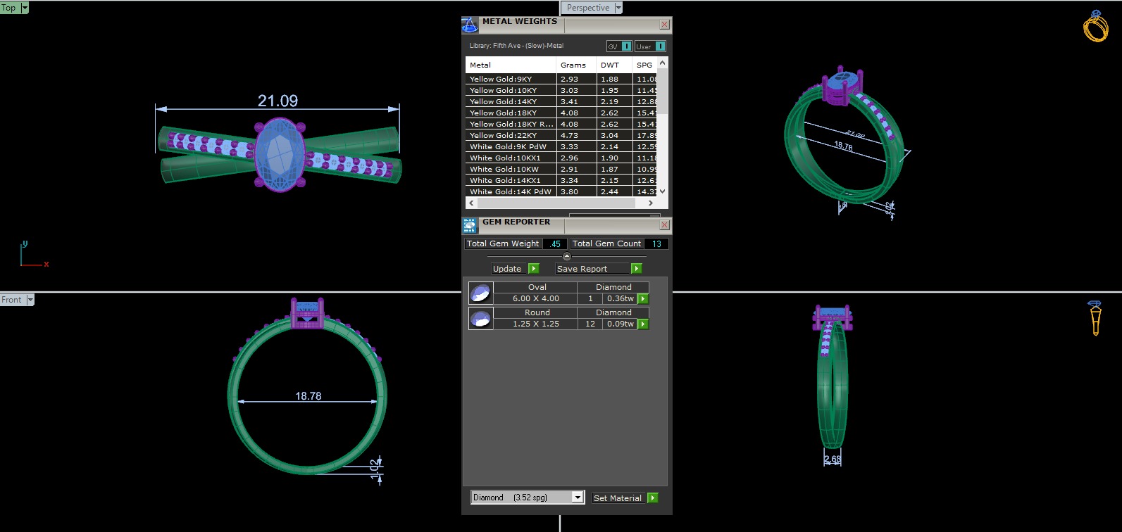 Solitaire Diamond Ring 3D print model_3
