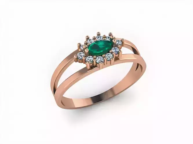 Solitaire Diamond Ring 3D print model