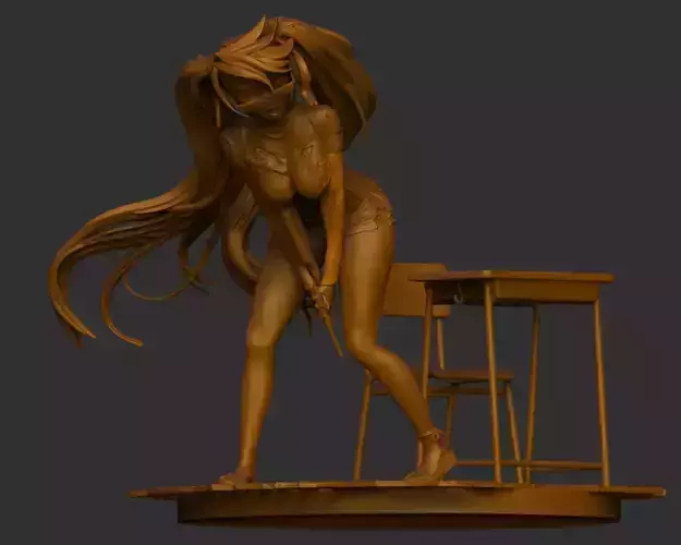 Saya takagi  highschool of the dead     schoolgirl luger 3D print model