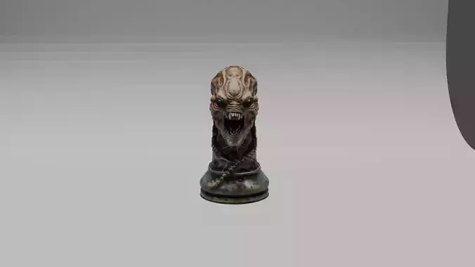 Alien Chess Set - Rook 3D print model