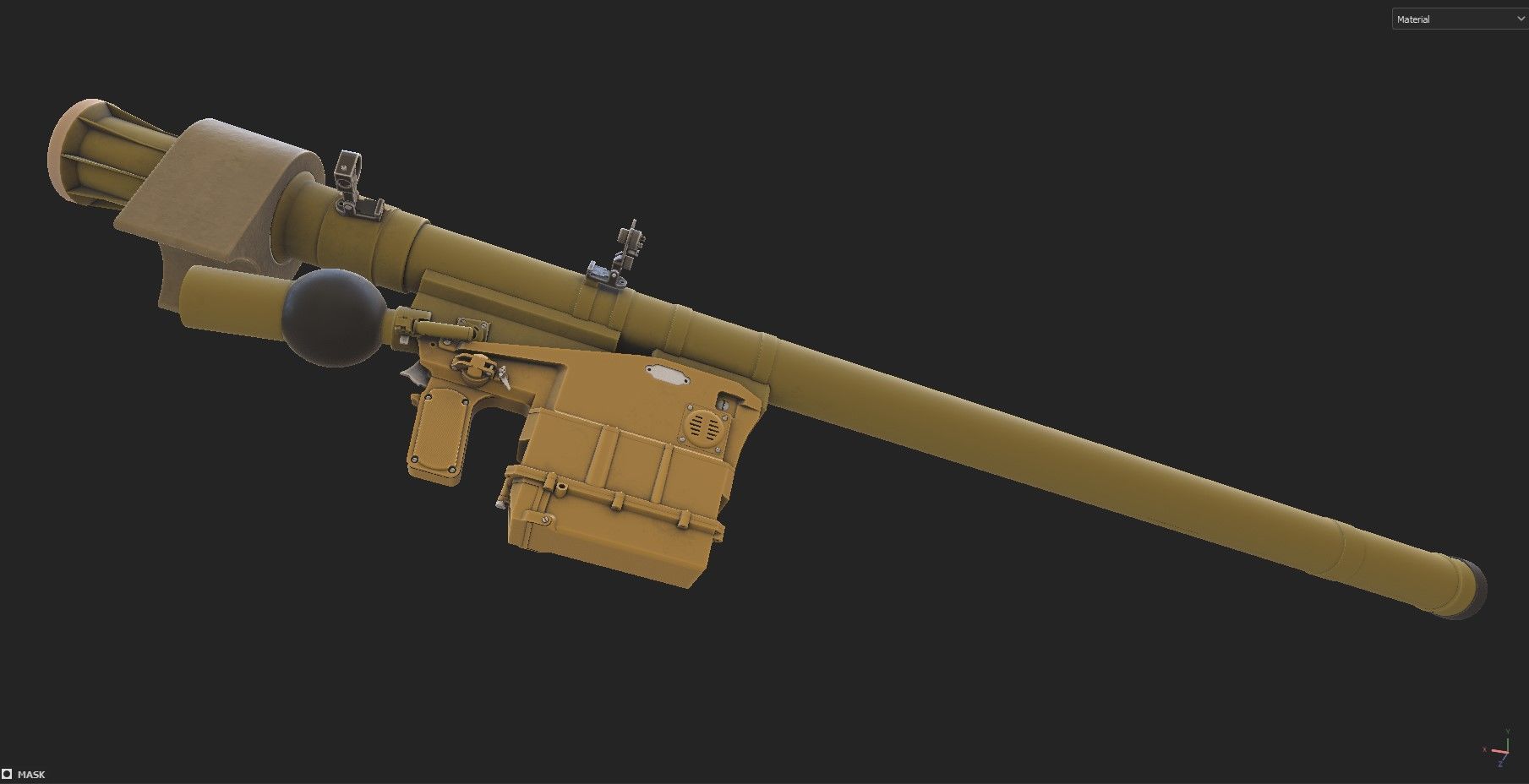 Igla short range man portable air Low-poly 3D model_6