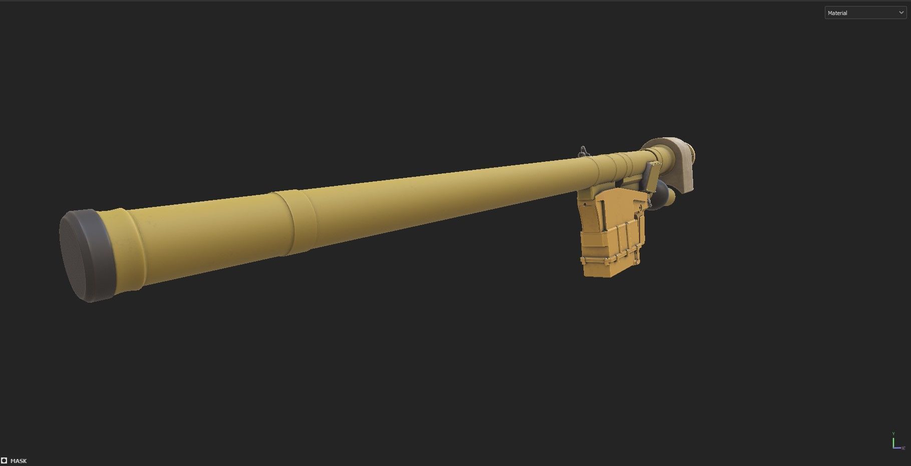 Igla short range man portable air Low-poly 3D model_5