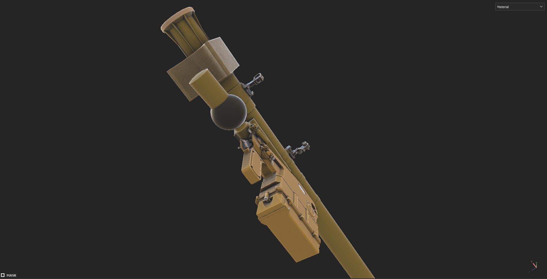 Igla short range man portable air Low-poly 3D model_11