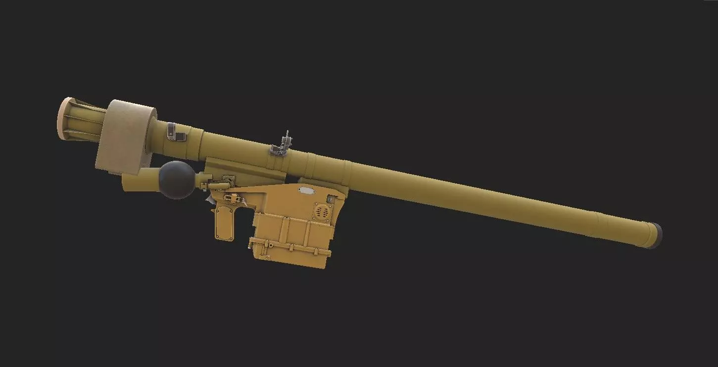Igla short range man portable air Low-poly 3D model_0