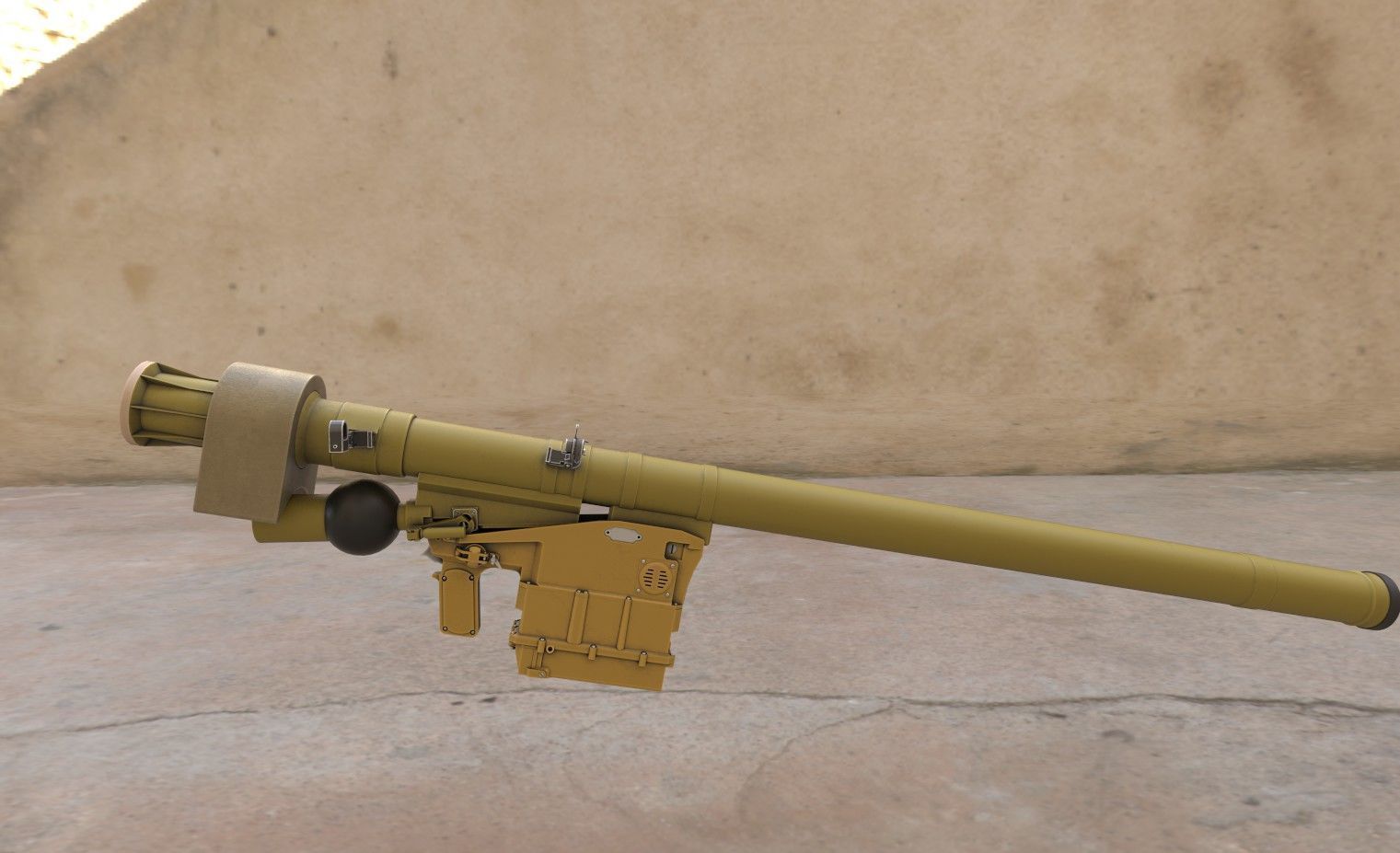 Igla short range man portable air Low-poly 3D model_2