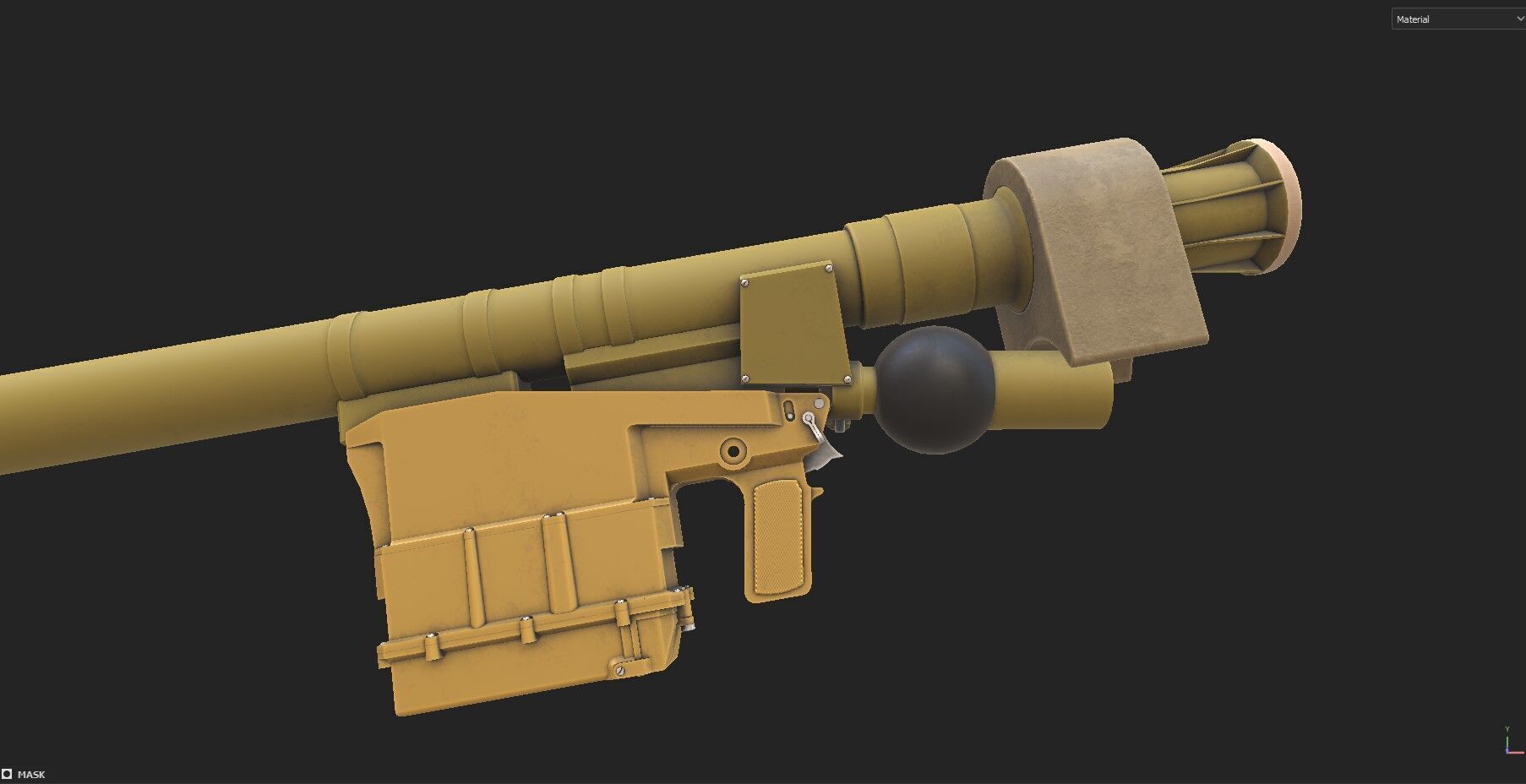 Igla short range man portable air Low-poly 3D model_4