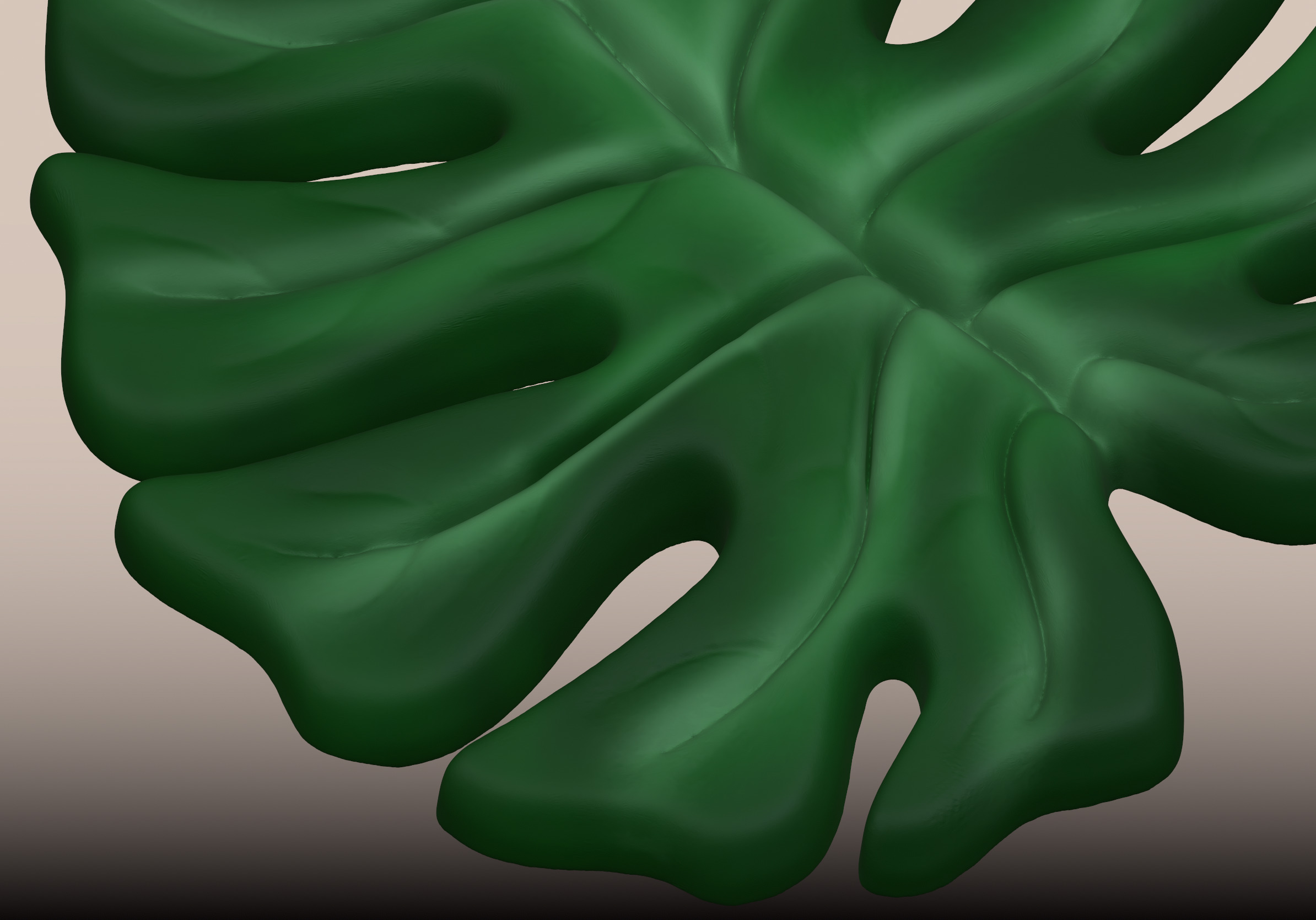 Monstera Leaf 3D Wall Art STL File Modern Botanical Decor 3D print model_8