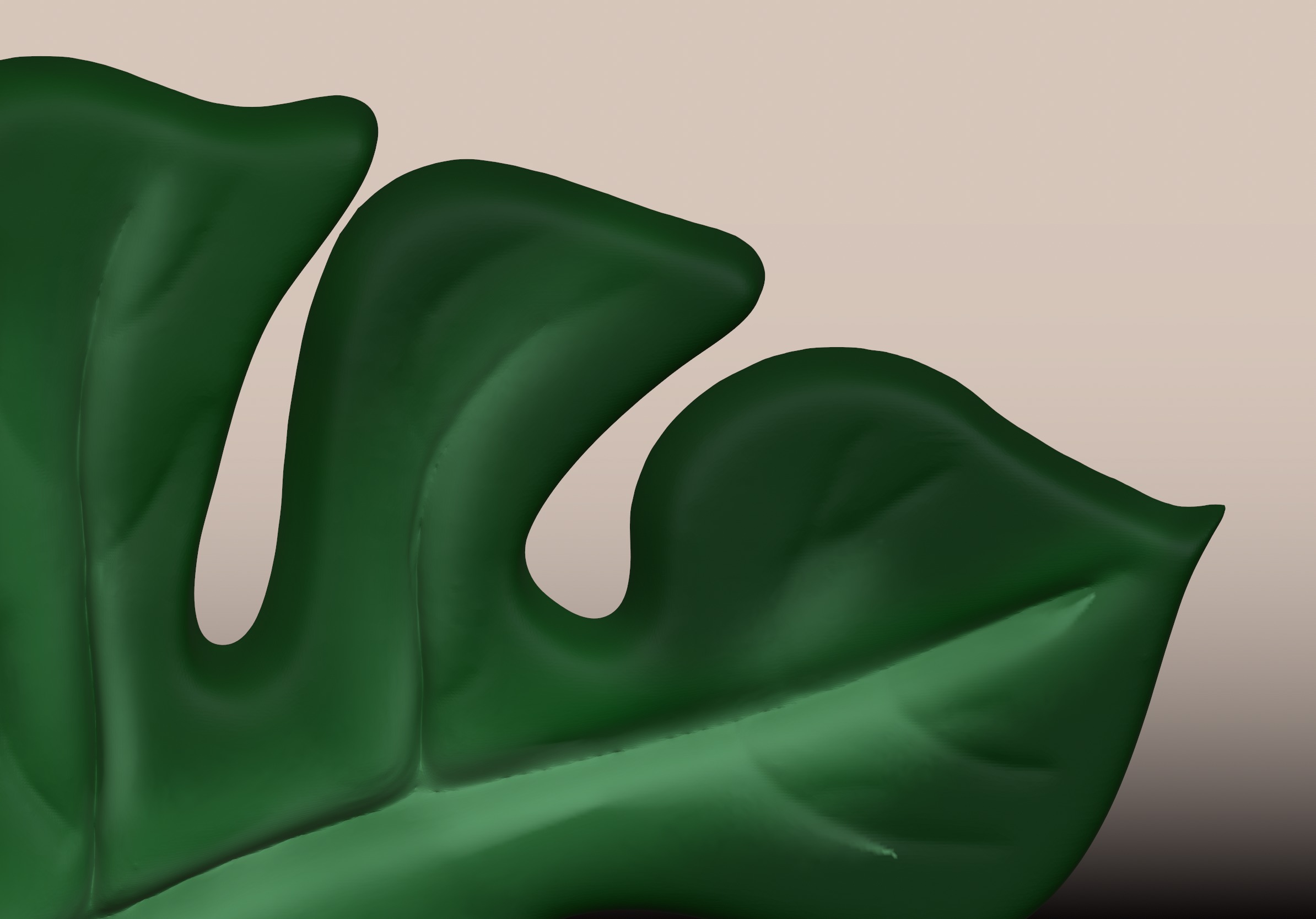 Monstera Leaf 3D Wall Art STL File Modern Botanical Decor 3D print model_6