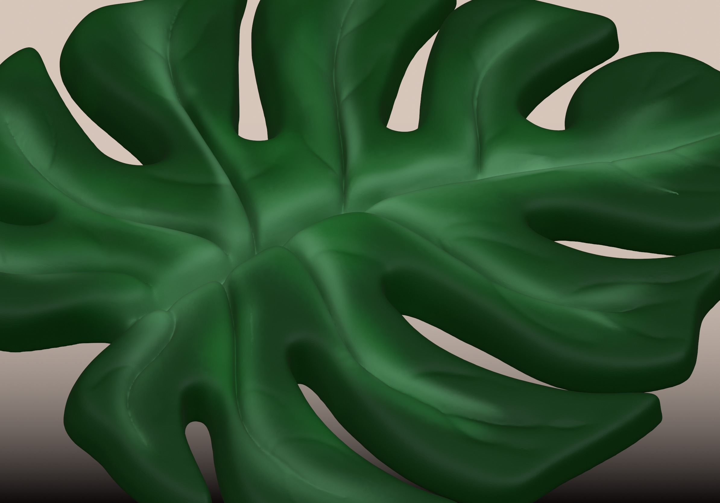 Monstera Leaf 3D Wall Art STL File Modern Botanical Decor 3D print model_5