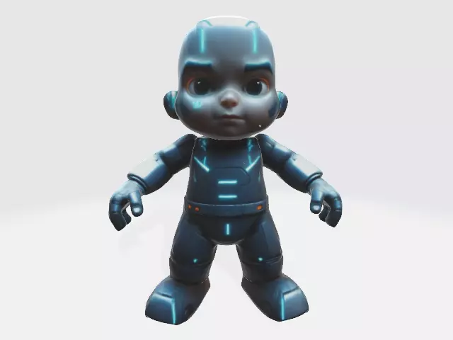 Robot boy 3D model