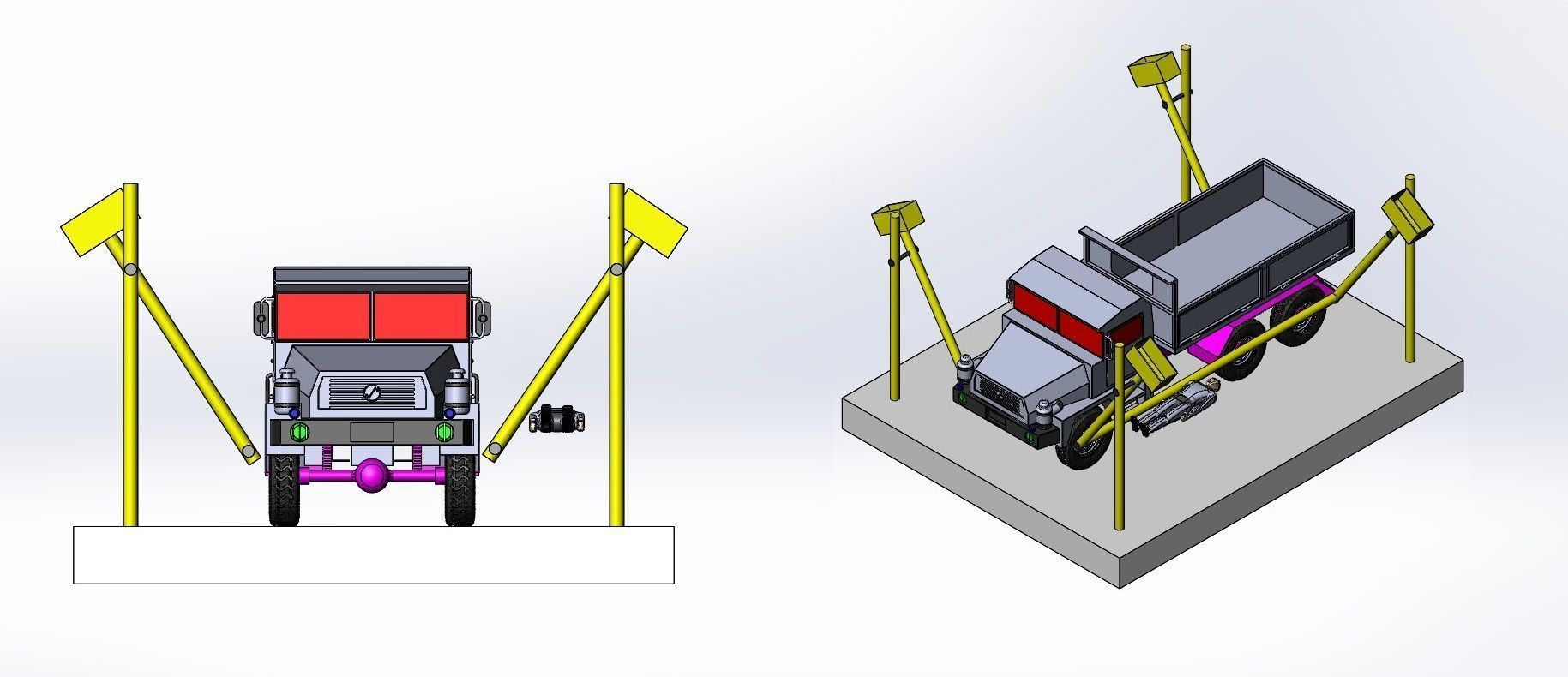 Truck garage 3D print model_10