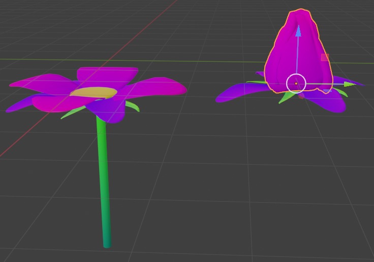 Stylized low poly flower Free low-poly 3D model_5