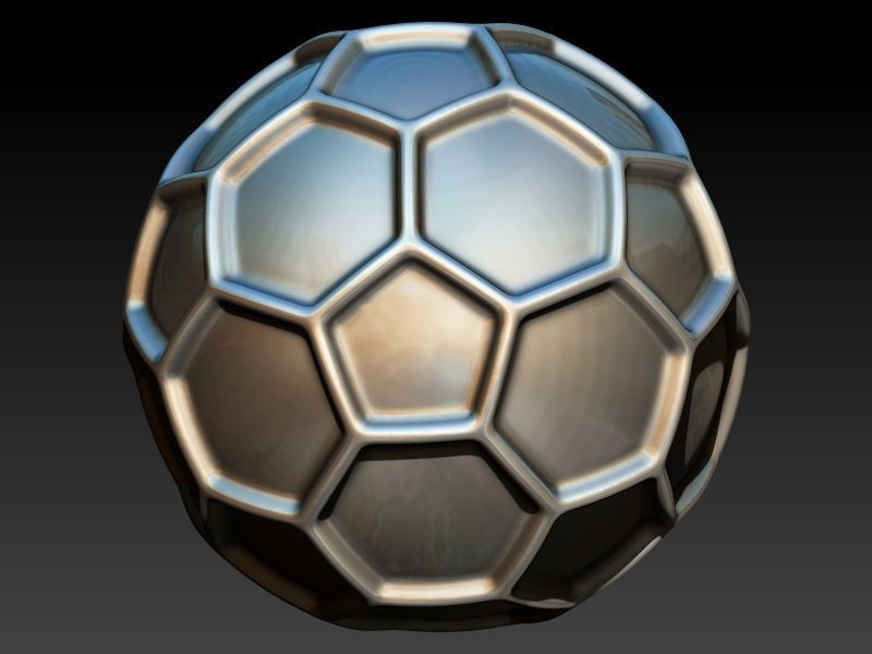 3D Solid Soccer Ball Pendant Complete Charm Necklace Jewelry  3D print model_18