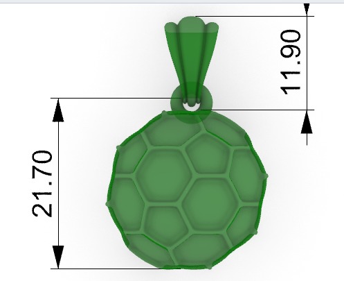 3D Solid Soccer Ball Pendant Complete Charm Necklace Jewelry  3D print model_15