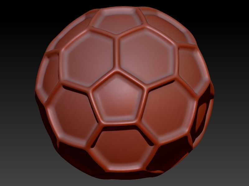 3D Solid Soccer Ball Pendant Complete Charm Necklace Jewelry  3D print model_9