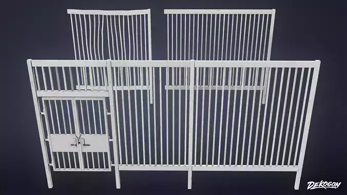 SCHOOL - Exterior Gate 01 - LOW POLY AND NANITE