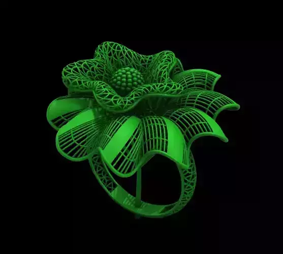 light rings of flowers 3D print model
