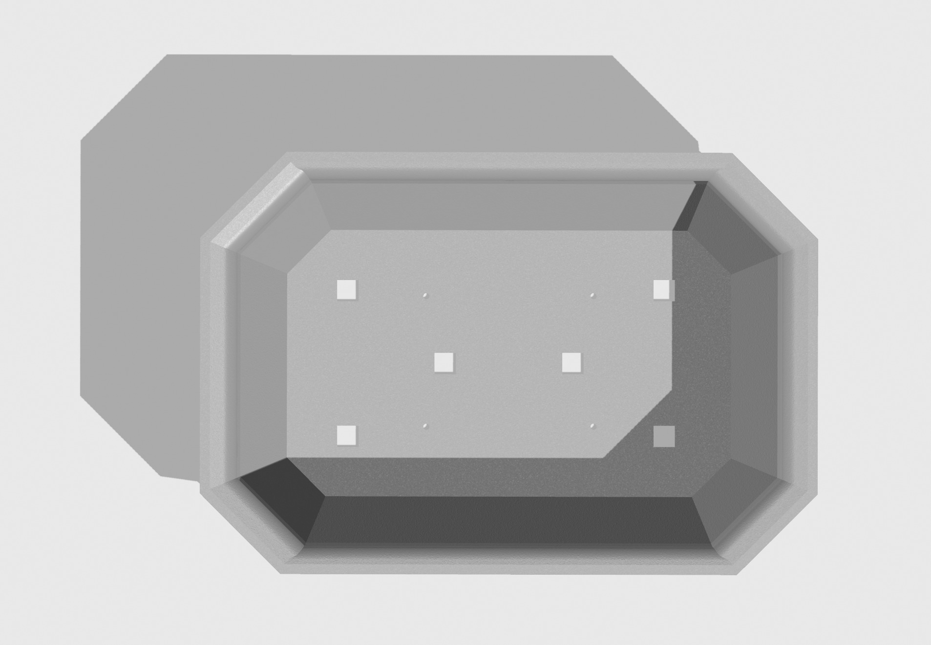 Octagon Bonsai Pots 3D print model_3