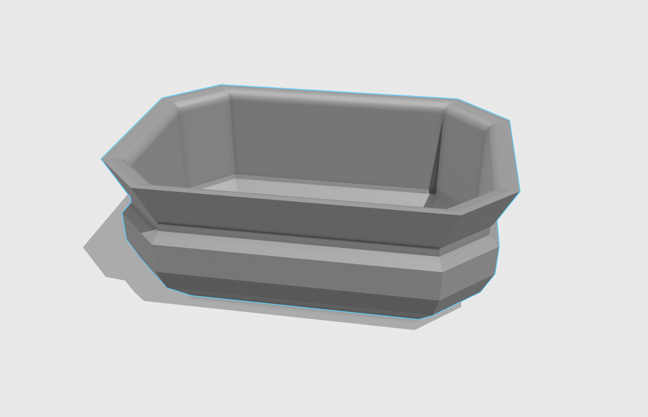 Octagon Bonsai Pots 3D print model_1