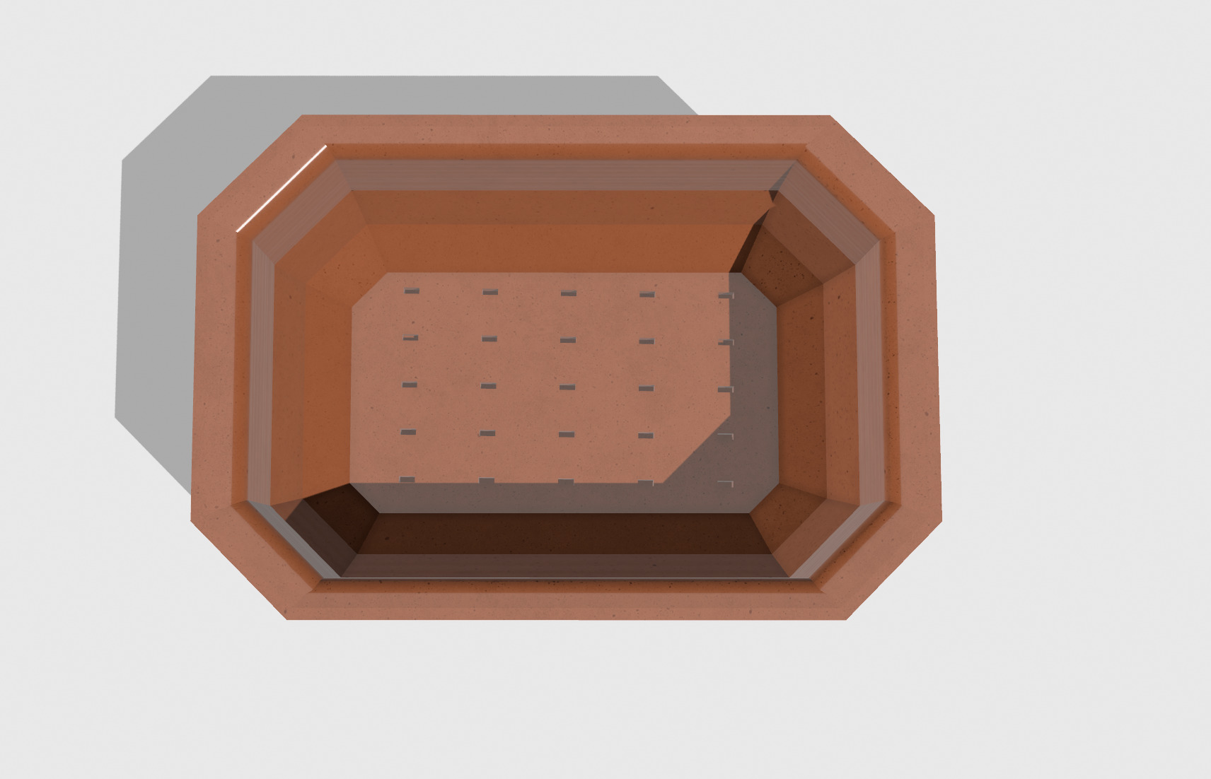 Octagon Bonsai Pots 3D print model_2