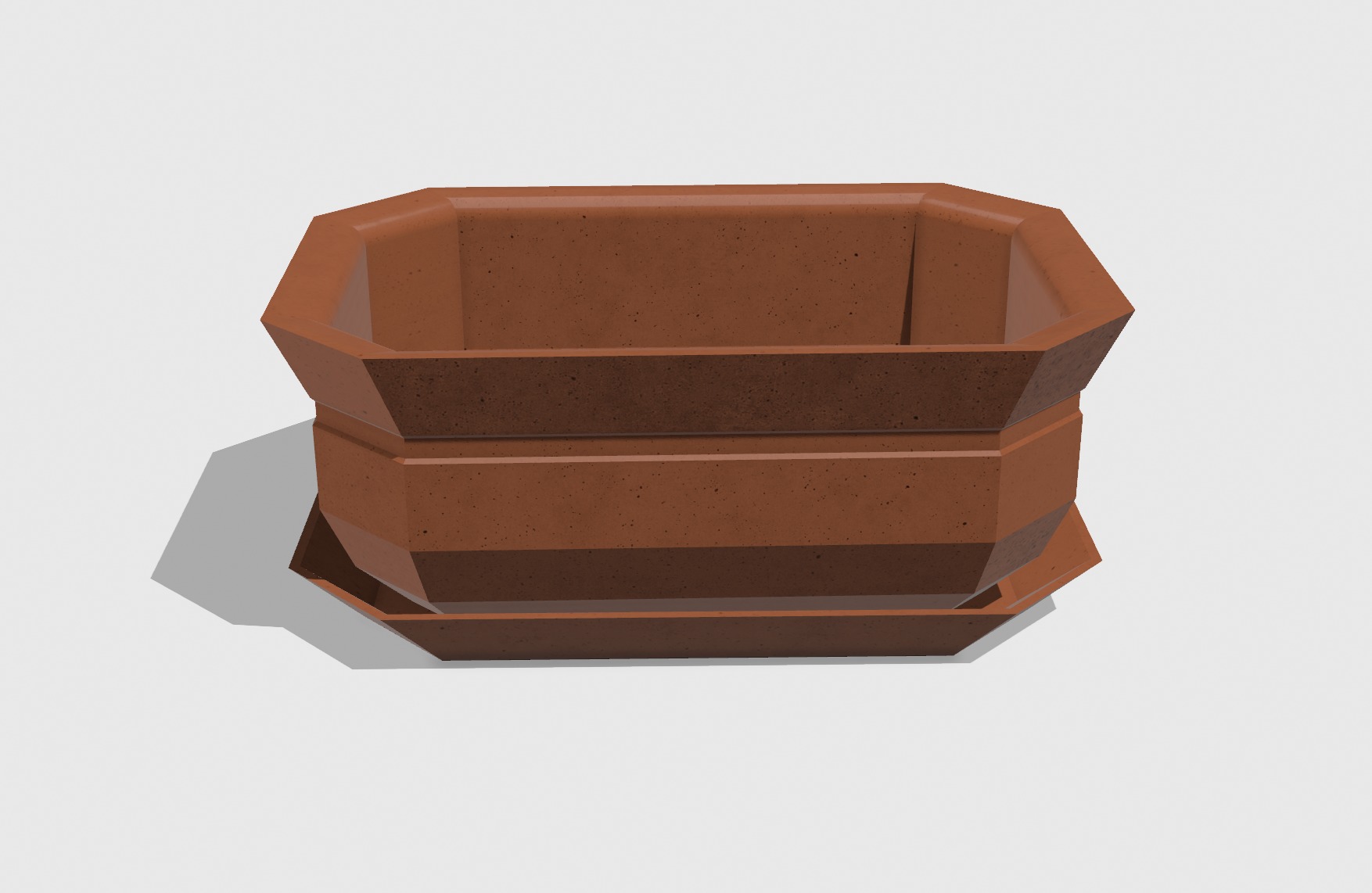 Octagon Bonsai Pots 3D print model_6
