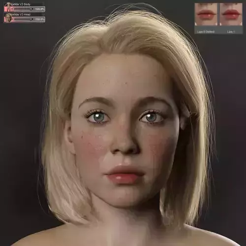 Matilda V3 High Quality Textures for G8 Female 3D model