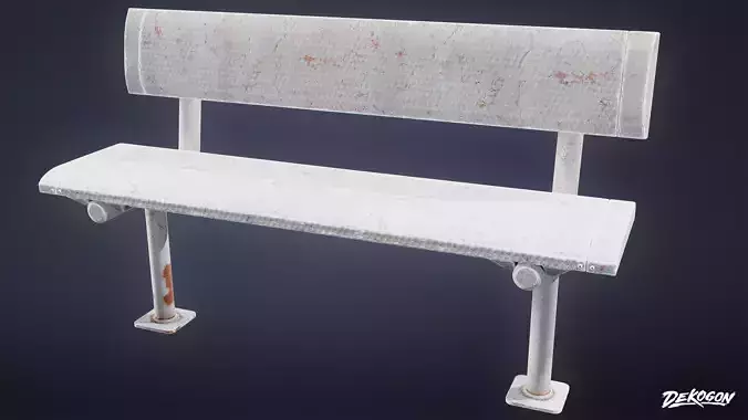 SCHOOL - Outdoor Bench 01 - LOW POLY AND NANITE