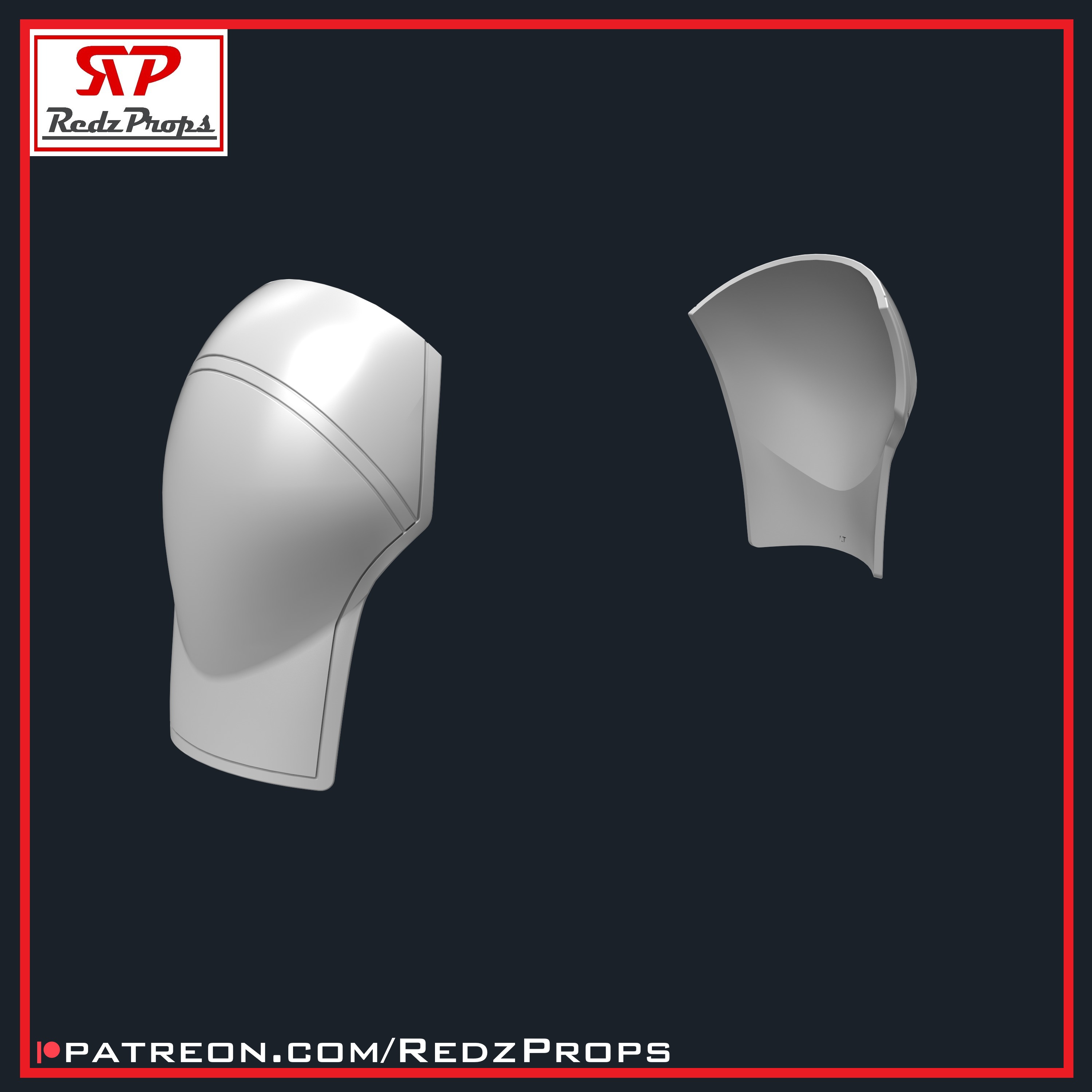 Deadpool 2 Pauldrons Cosplay Prop 3D print model_5