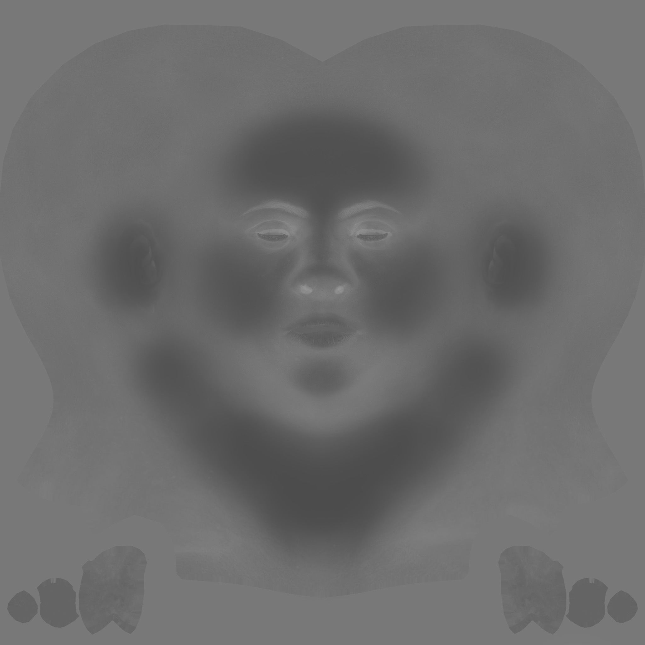 Female Head 3D model_9