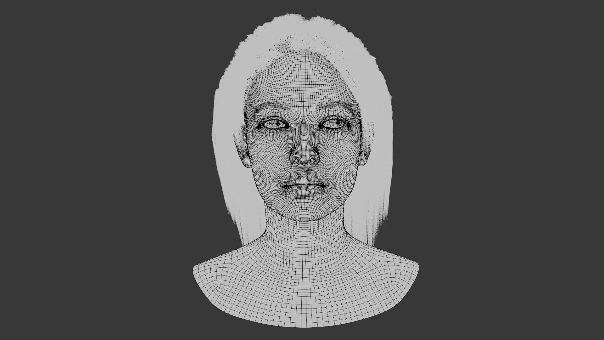 Female Head 3D model_21