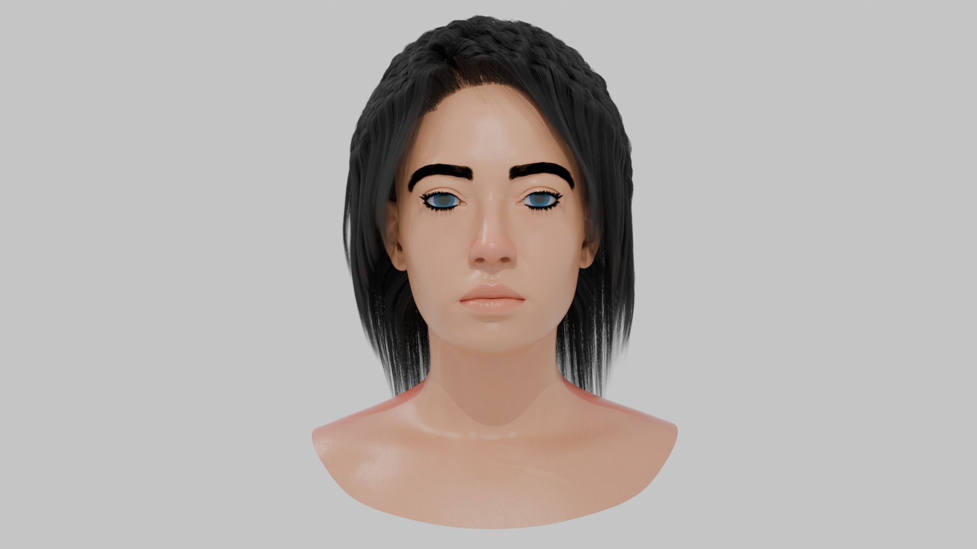 Female Head 3D model_17