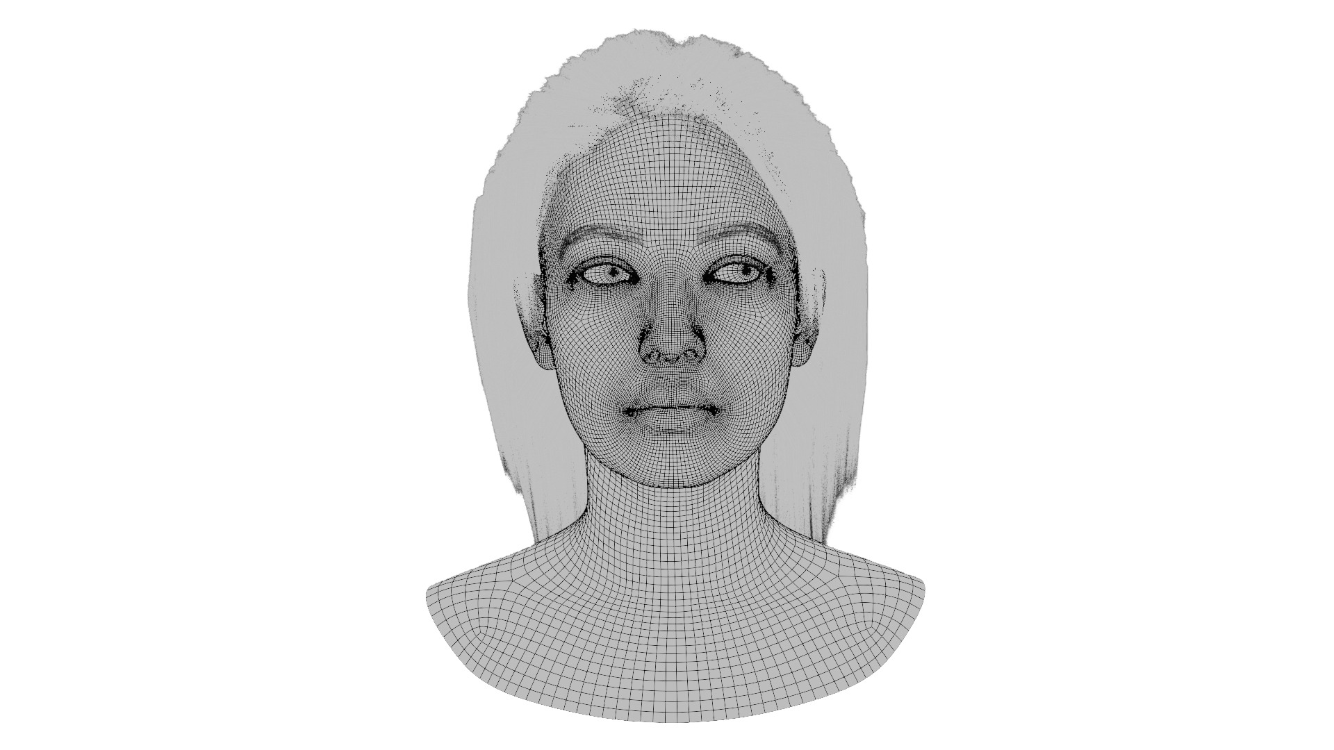 Female Head 3D model_6